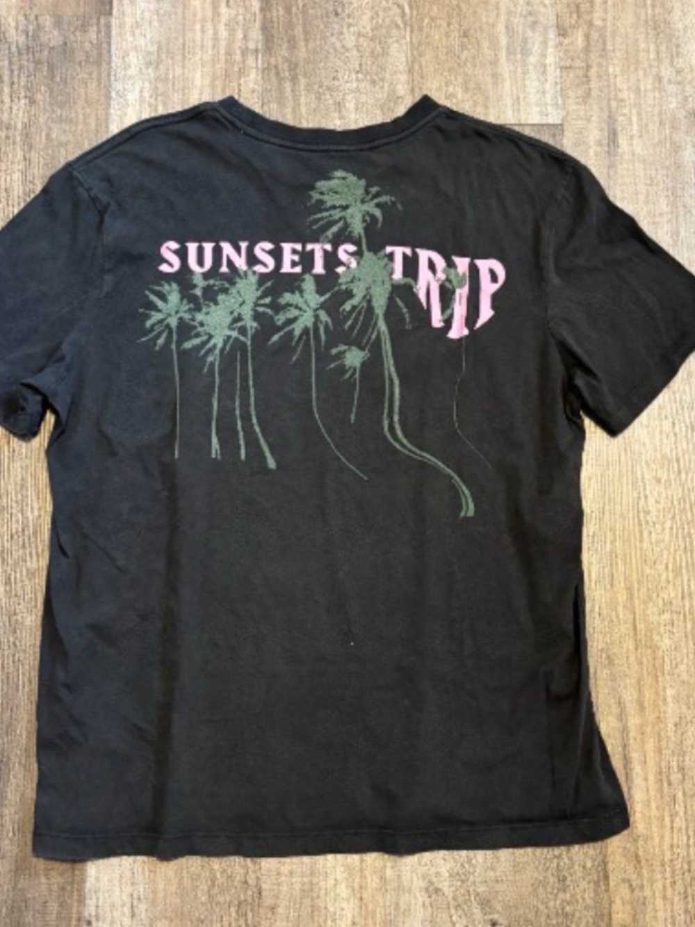 Allsaints Black Sunsets Trip Graphic T-Shirt Size M